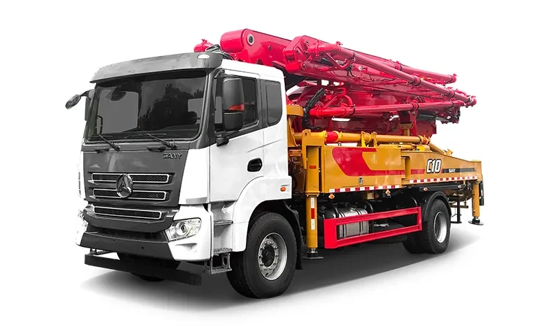 SANY SYG5230THB 370C-10 product-page image showing the folded boom and chassis layout.